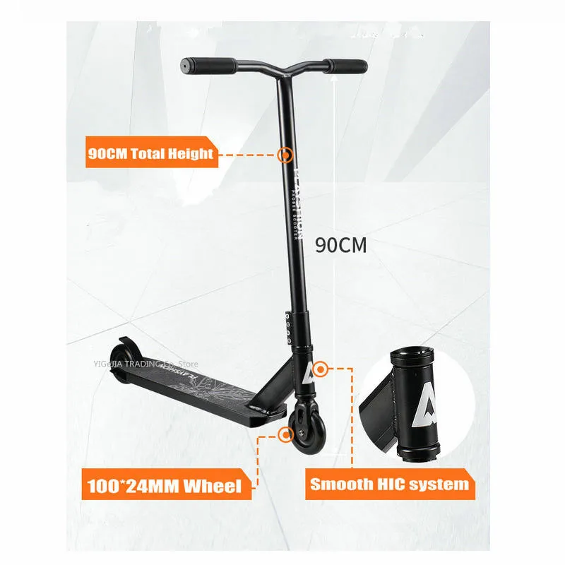 Heighten 90CM Pro Stunt Kick Scooter And Barrel with 100MM PU Wheel, Lightweight Freestyle Extreme Scooter