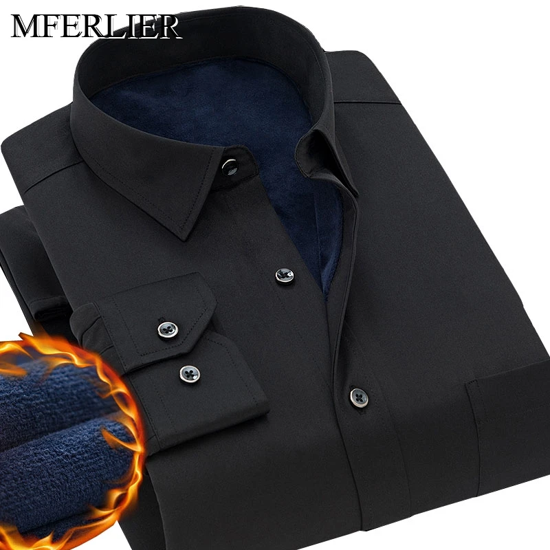 Осенне-зимняя флисовая Мужская рубашка 5XL 6XL 7XL 8XL 9XL 10XL бюст 154 см Теплая мужская 5