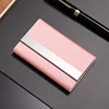 Luxury PU Leather Business Card Holder with Magnetic Buckle Slim Pocket Name Card Holder Stainless Steel Credit Card ID Case ► Photo 2/6