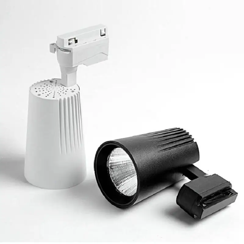 

10W 15W 20W 30W LED Track light COB LED rail lighting clothing store Tracking spot high bright for shopping center AC85V~265V
