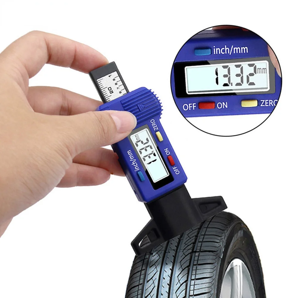 Digital Car Tire Thickness Gauges Depth Gauge Tyre Tire Tread Depth