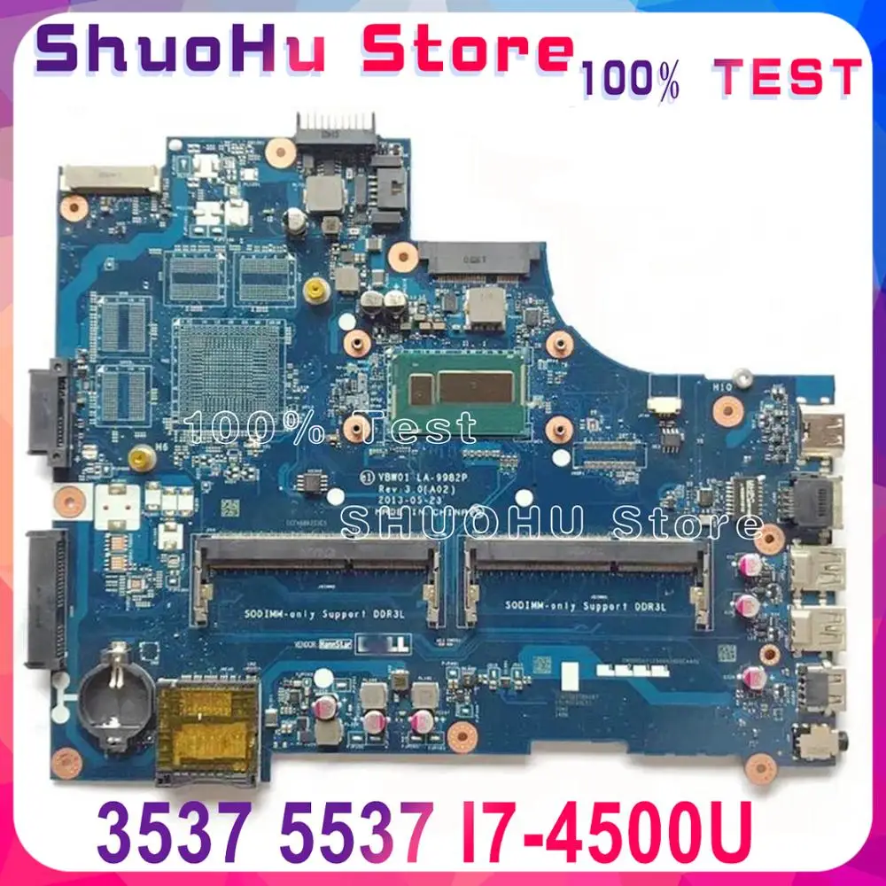 KEFU LA-9982P Mainboard For Dell Inspiron 15R 5537 3537 Laptop Motherboard Test work VBW01 I7-4500U CPU | Компьютеры и офис