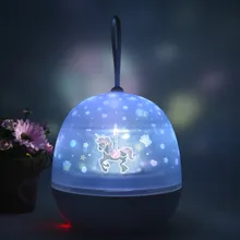 Projecteur LED Portable, alimenté par batterie, USB, ciel étoilé, univers océanique, licorne, lampe de Projection pour enfants, cadeau pour bébé