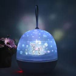 Projecteur LED Portable, alimenté par batterie, USB, ciel étoilé, univers océanique, licorne, lampe de Projection pour enfants, cadeau pour bébé 