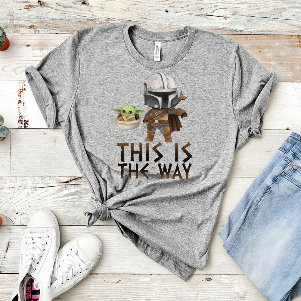 This Is The Way Mandalorian Baby Yoda забавная футболка унисекс парные праздничные топы Женские