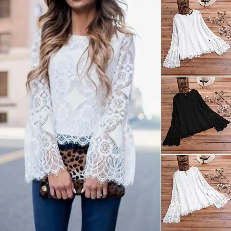 blusas de encaje elegantes para fiesta