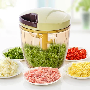 

900ML Meat Grinder Mincer Multifunction Food Processor for Meat Fruit Salsa Pepper Onion Nut Hand-Powered Chopper