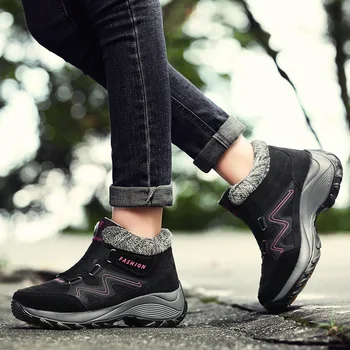 

New Fashion Style retro female Ankle Boots women's Round Toe casual fashion Boots Woman Platform casual boots Shoes