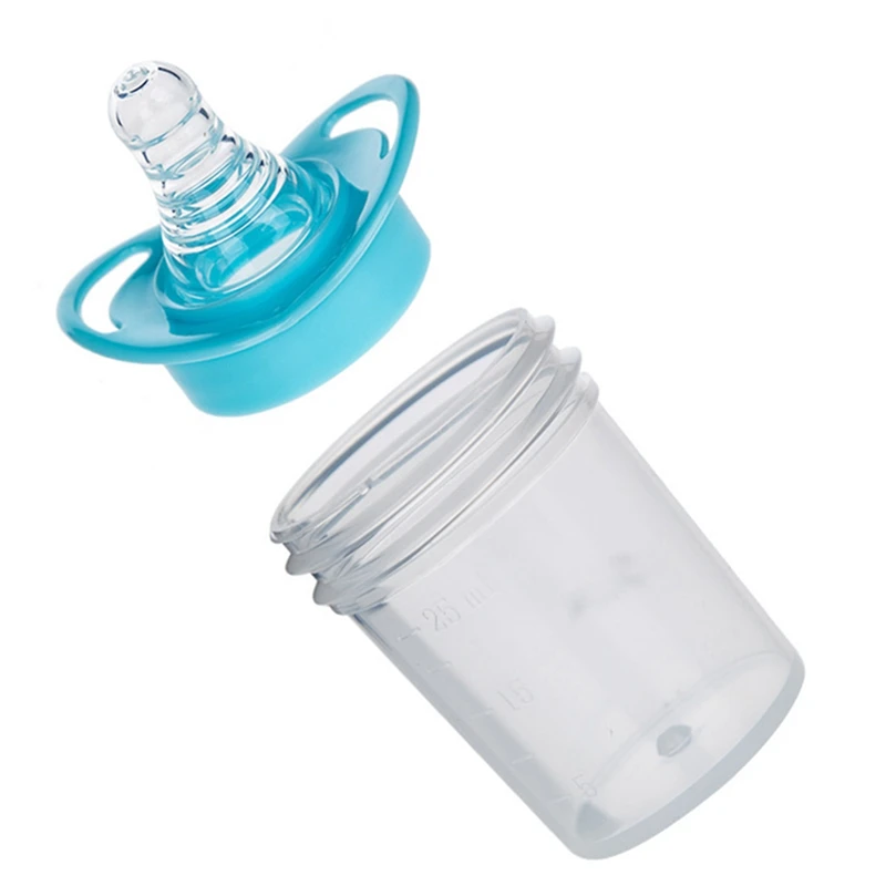 Детская соска в форме лекарств кормушка для кормления воды Анти-choking Безопасность Детская медицина кормушка с чашкой со шкалой соска фидер