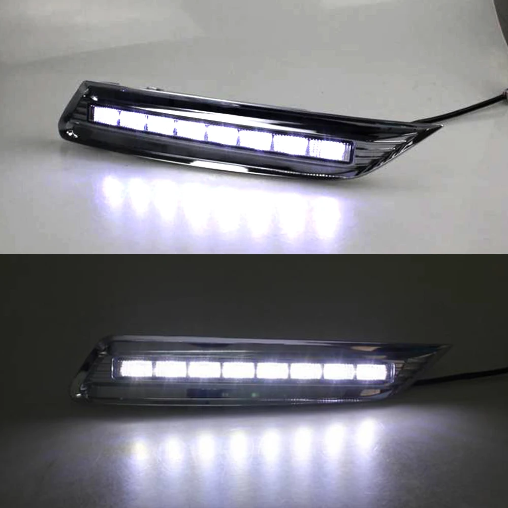 Автомобиль мигает 2 шт. drl для Honda Crosstour 2011 2012 2013 DRL Противотуманные фары Крышка