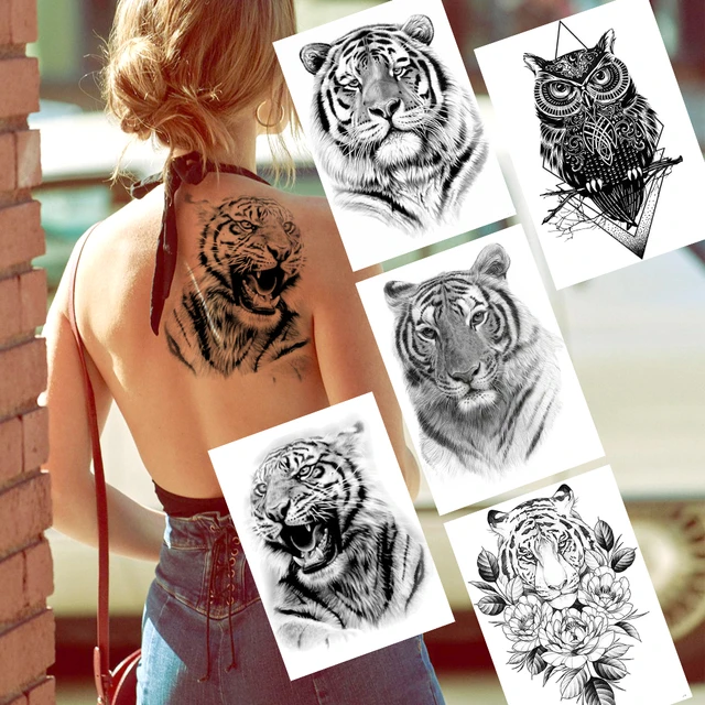 Tatuagem Temporária 3d Tigre Tattoo