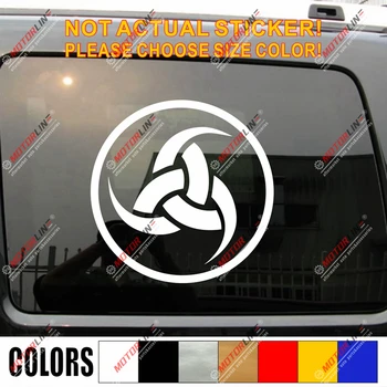 

Triple Horn of Odin Decal Sticker Norse Viking Car Vinyl pick size color round