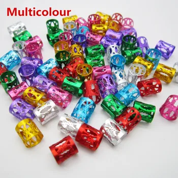 

500Pcs-1000pcs Multicolour/Golden adjustable hair dread Braids dreadlock Beads cuffs clips Micro Rings Accessories wholesale