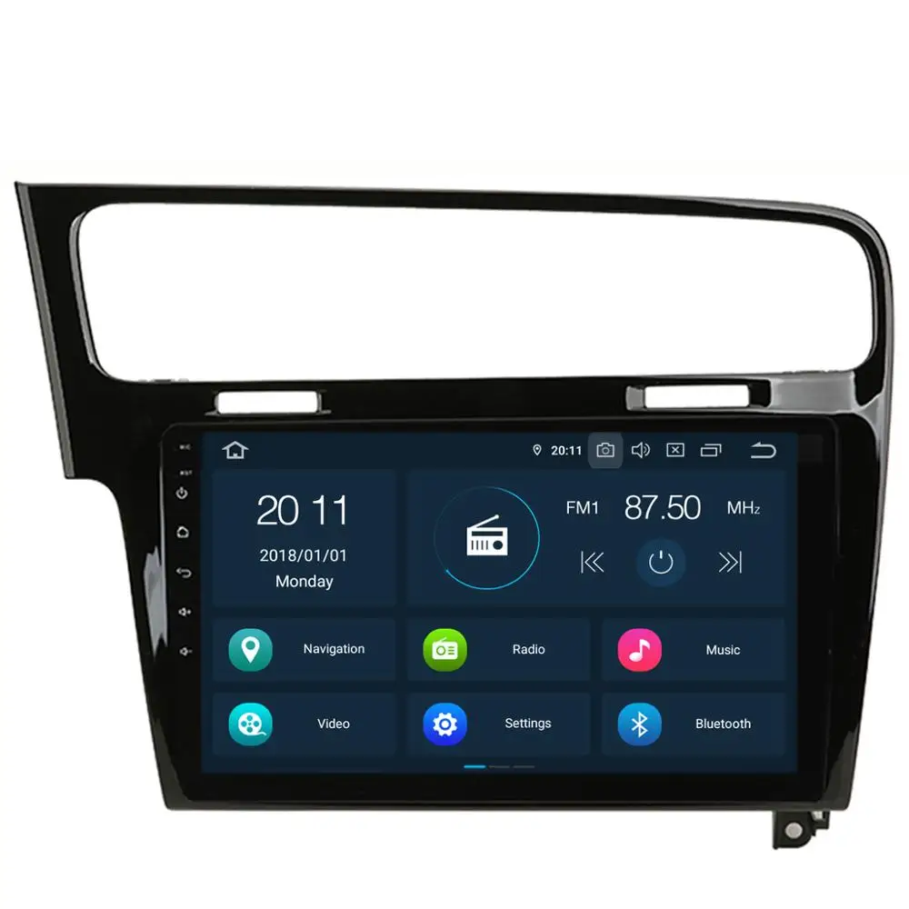 Discount HFCYJIA Android 9.0 System Car Radio Player For Volkswagen Golf 7 2013-2017 GPS Navi Receiver WIFI 4+64G RAM IPS DSP 6 Core PX6 3