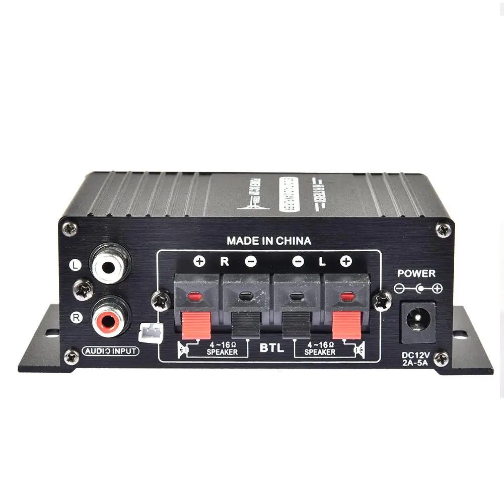 Для мотоциклов и автомобилей Bluetooth Мощность усилительный мини-12 V Авто Лодка домой цифровой аудио усилитель W/Дистанционное Управление