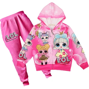 

LOL Surprise Clothing Set Girls Clothes Jacket Zipper Kids Hoodies Pants Kids Tracksuit For Girls Clothing Sets Sport Suit Fall