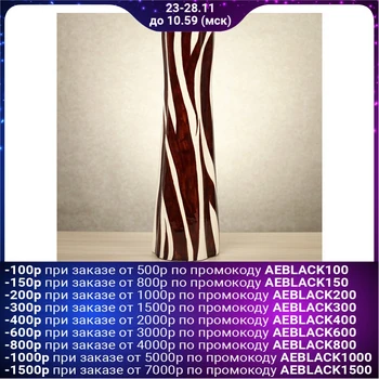 

Floor vase "Viola", white-brown, zebra, 41 cm