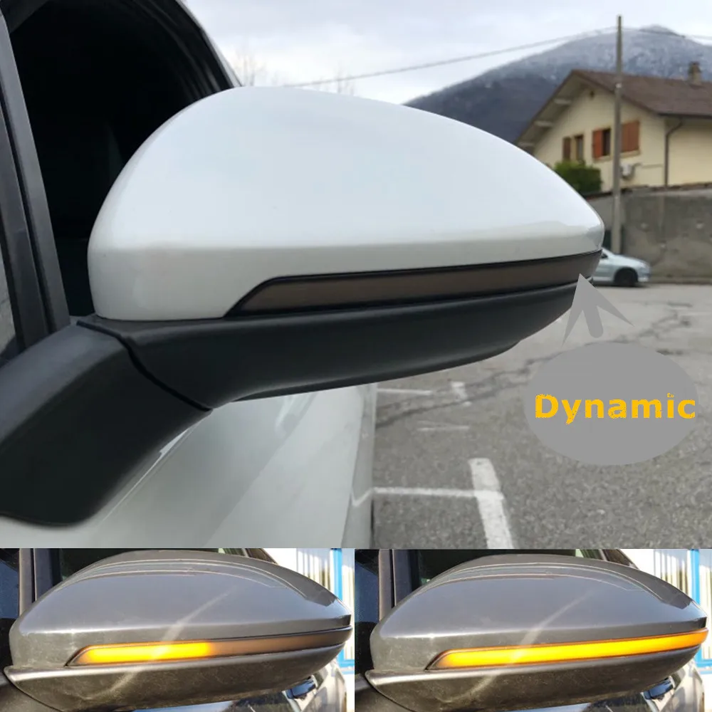 

2PCS For VW Golf MK7 7.5 7 GTI R GTD Dynamic Blinker LED Turn Signal For Volkswagen Mirror Light