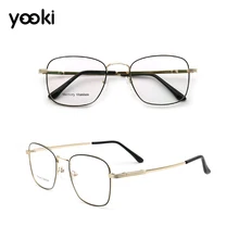 Новинка, ретро квадратные титановые очки, оправа для мужчин и женщин, трендовые стили, оптическая мода, компьютерные очки для глаз, Oculos EJ011-549