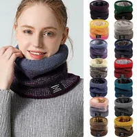 Winter Scarf for Men Fleece Ring Bandana Knitted Warm Solid Scarf Women Neck Warmer Thick Cashmere Hot Handkerchief Ski Mask 1