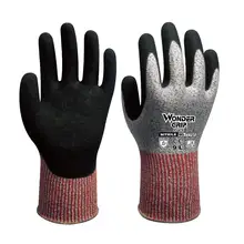 Защитные рабочие перчатки, устойчивые к порезам, Арамидные волокнистые перчатки с защитой от порезов, защитные перчатки с порезом уровня 5, рабочие перчатки 13 калибра