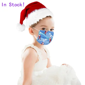 

Christmas Mascarillas Children's Mask Cycling Protective Disposable Mouth Mask Cover 3ply Ear Loop Hygiene Dustproof Face Mask