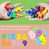 1 Set Montessori Rainbow Fruit Traffic Animal Counting Toy Baby Counting Rainbow Match Game Color Classification Educational Toy 5