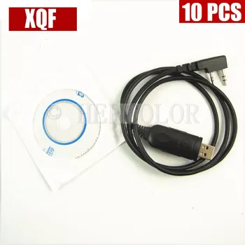 

XQF 10PCS USB Programming Cable For KENWOOD TK2100 TK3207 KPG-22 BAOFENG UV-5R Two Way Radio