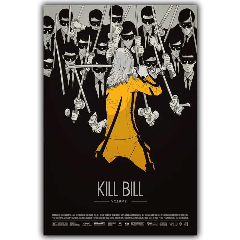 Шелковый плакат Kill Bill 30 х45 см 50 х75 картины из фильмов декор для гостиной|Рисование