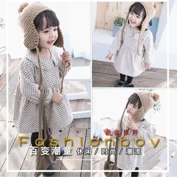 

New autumn/winter 2019 girl plus velvet dress for children