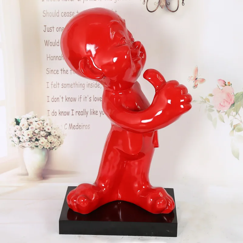 

32.2 Inch European Reds Like Figure Figurine Abstract Character Art Sculpture Resin Art&Craft Living Room Office Ornaments R2323