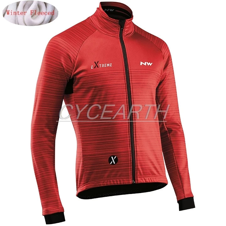 Fleece jersey Стиль! Northwave мужские куртки для велоспорта NW Зимняя Теплая Флисовая Джерси для велоспорта теплая одежда для велоспорта - Цвет: Fleece jersey