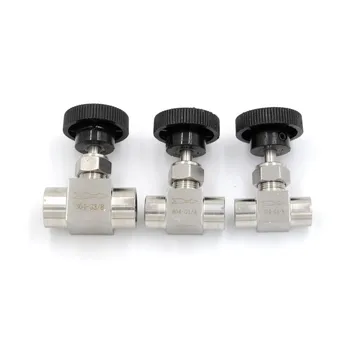 

3Sizes 1/4" 3/8" 1/8" BSP Equal Female Thread 304 Stainless Steel Flow Control Shut Off Valve Needle Valve 915 PSI Water Gas Oil