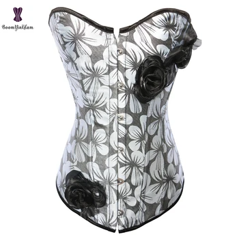 

Cheaper Court Style Retro Women Underwear Overbust Corsets Waist Cincher Shaper Steel Boned Corset Underbust 825#