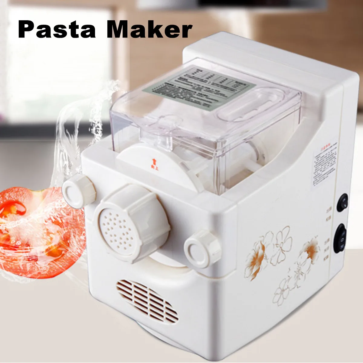 

Automatic Electric Pasta Maker Spaghetti Roller Cutter Vegetable Noodle Making Noodle Pressing Machine Tools Kitchen Cookware