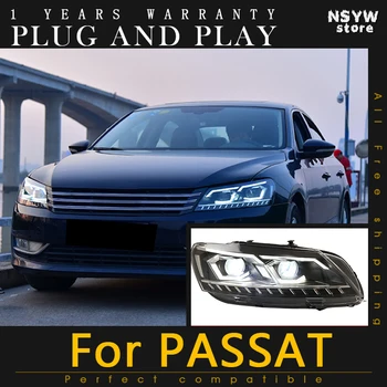 

2PCS LED Headlights For Volkswagen Passat 2012-2015 Led Light Double Xenon Lens Car Accessories Daytime Running Lights Fog Light