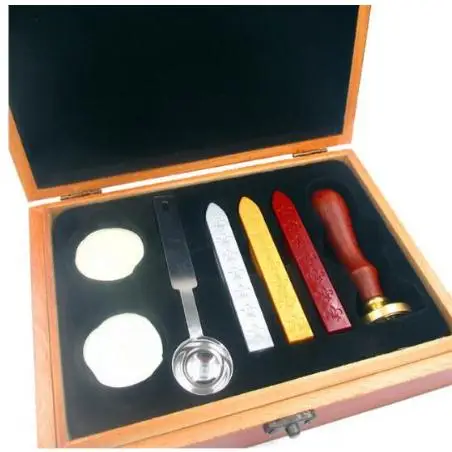 Wood box set Заказное имя, индивидуальное изображение логотипа, специальная печать, воск, ретро печать, штамп, Свадебное приглашение, Арабский Иврит, иностранный язык - Цвет: Wood box set