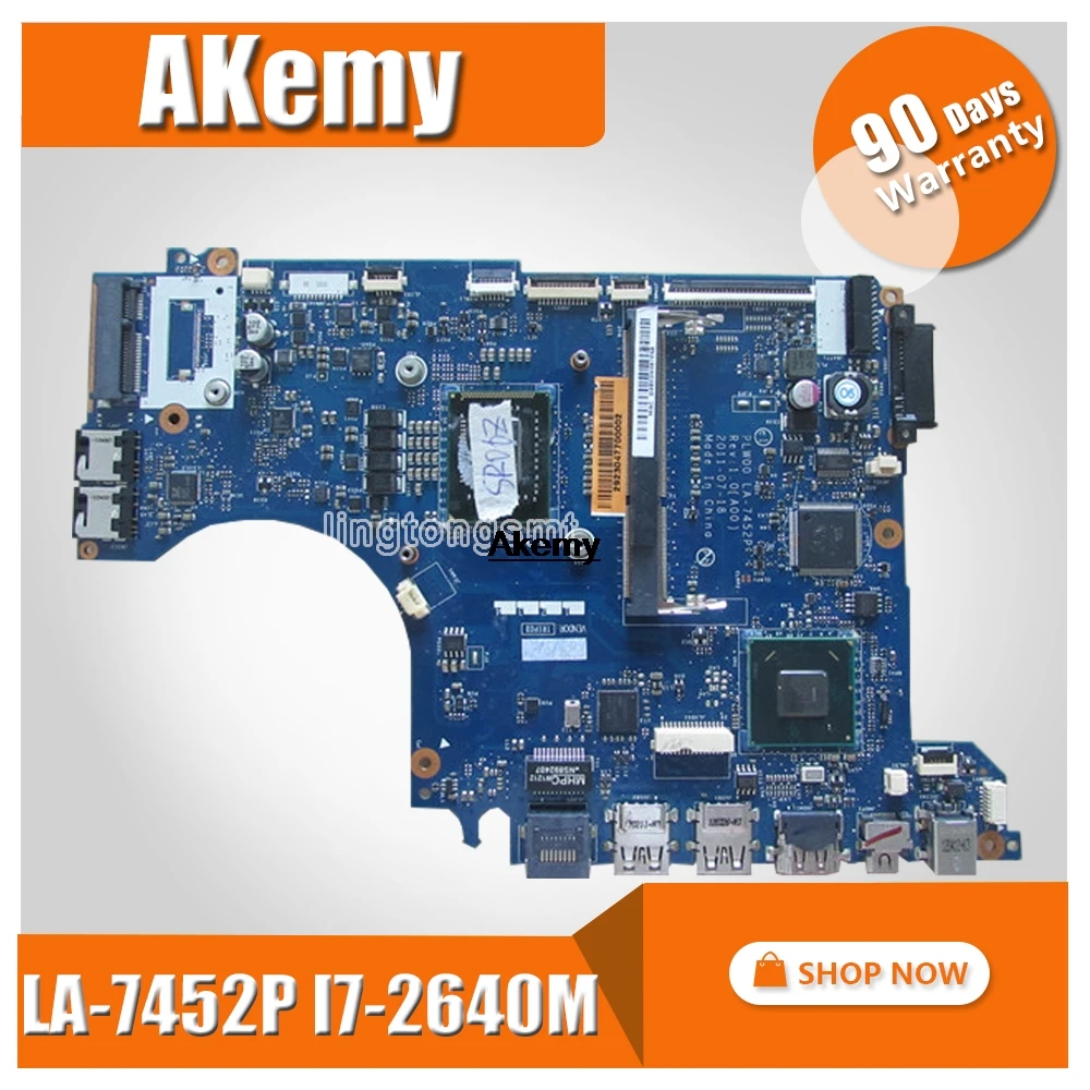 

For Dell XPS L412Z laptop motherboard LA-7452P CN-0FYY8M FYY8M 0FYY8M I7-2640M CPU 100% test OK