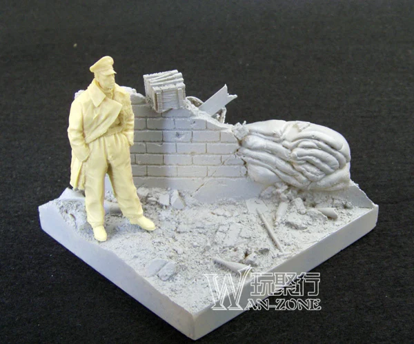 1/35 полимерная солдатская сцена аксессуары руины платформы 8*7 5*5 см|Наборы для