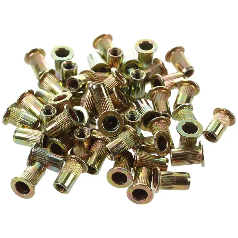 50 шт. M10/M12/M8/M5/M6/M4/M4 плоская головка заклепочная гайка инструмент для украшения
