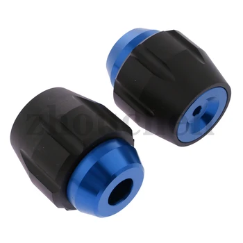 

Motorcycle CNC Aluminum Front Axle Fork Body Frame Protectors Slider Anti Crash Pad for Most Motorcycles -Blue