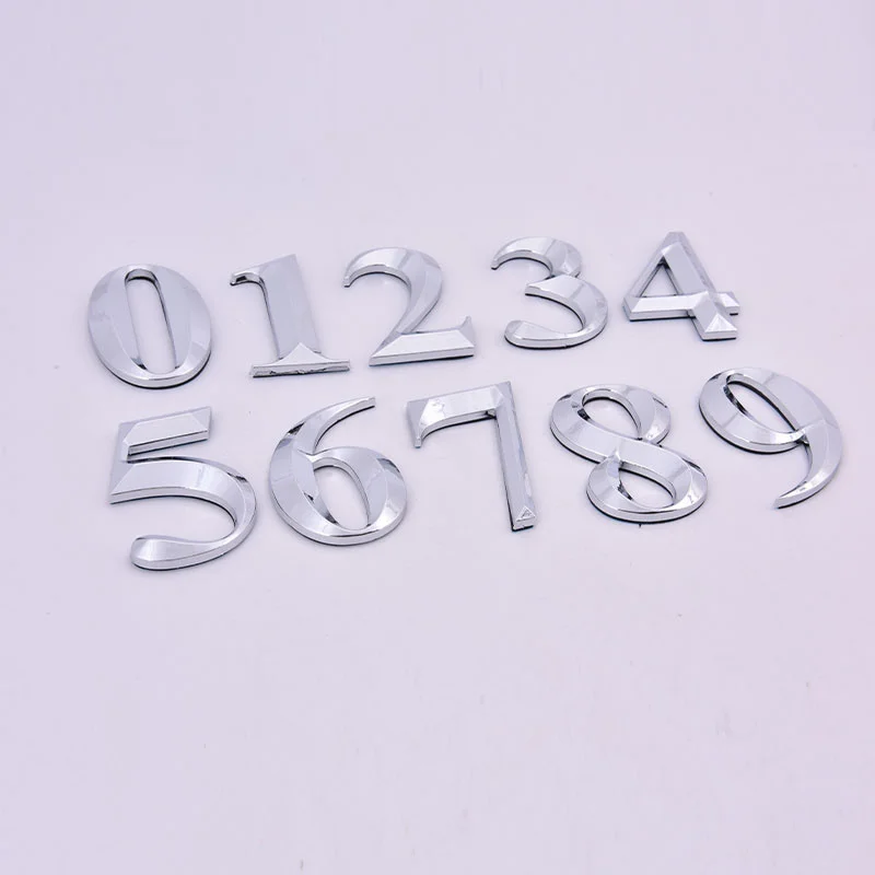 Autocollants De Numeros 3d Auto-adhesifs, 1 Piece, Plaque De Numero De ...