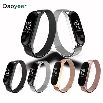 

Smart Wrist Band Bracelet Metal Strap for Xiao mi Mi Band 3 4 Bracelet Magnet Stainless Steel MiBand 4 3 Strap Wrist Strap Z2