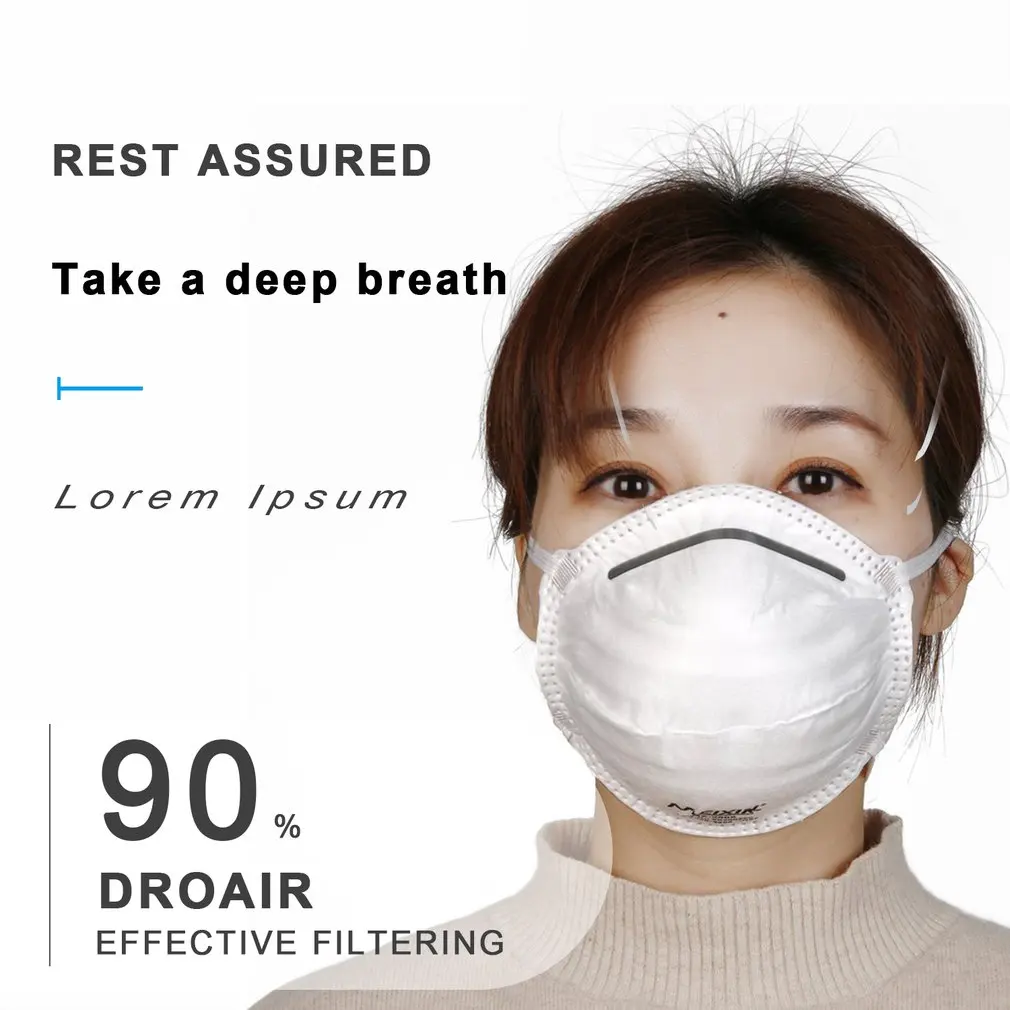 

10pcs Kn95 Protective Mask Polypropylene Respirator Mask Fine Dust-Proof Mask Mouthguard With Valve Mask 1 Piece