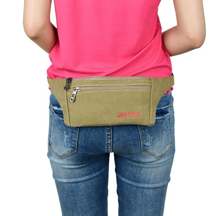 

2016 New Style Sports Waist Pack Waterproof Body Hugging Anti-Theft Versatile Zipper Storage Canvas Chest Bag Large Amount Favor