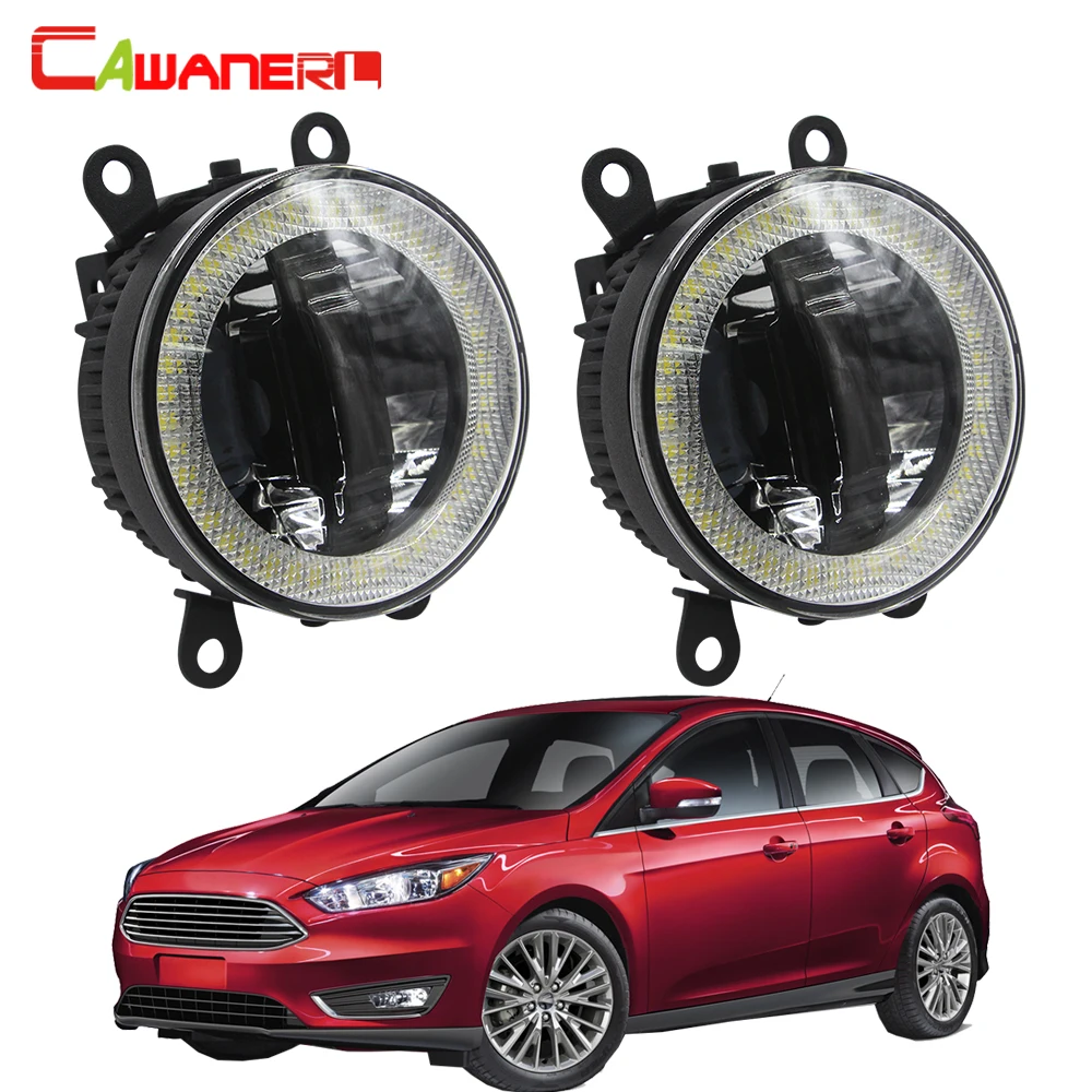 Cawanerl для Ford Focus MK2 MK3 2004 2015 Автомобильный светодиодный лампы Противотуманные фары