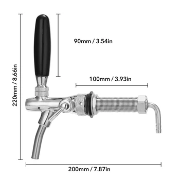 

Hot Professional Beer Tap Stopsock Adjustable With Chrome Plating Beer Home Brewing Beer Faucet Shank With Ball Lock tools