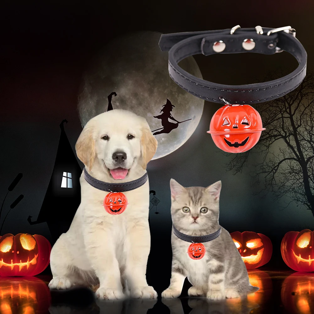Регулируемый легко носить пряжки ошейник для собак и кошек Хэллоуин кошачий