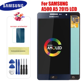 

SUPER AMOLED 5.0" display for SAMSUNG Galaxy A5 2015 LCD A500 A500F A500M SM-A500F Touch Screen Digitizer Display Replacement