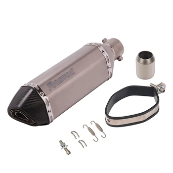 

38-51mm Universal Exhaust Muffler Tail Pipe Escape Pipe Titanium for Motorcycle ATV Scooter 370mm